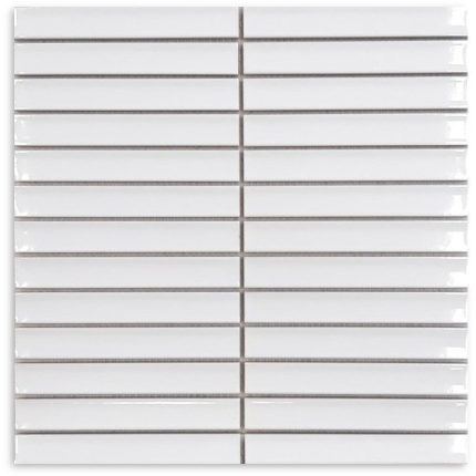 Finger White Matt Mosaic Concave 20x145