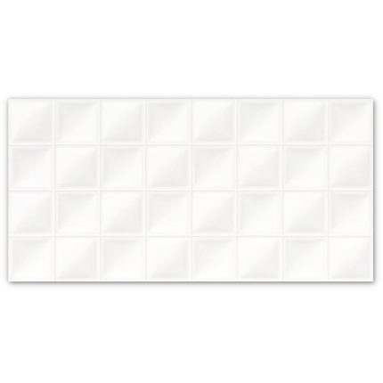 Winter Square Wave White Gloss Wall Tile 300x600