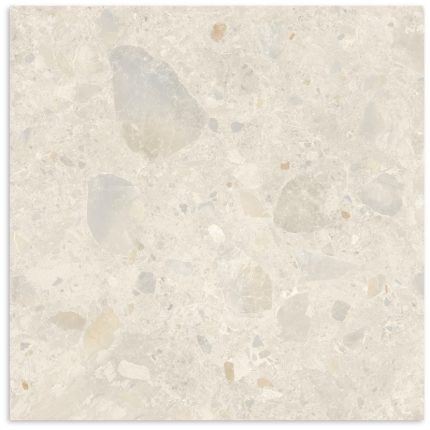 Terrazzo Rock Beige Matt Tile 600x600