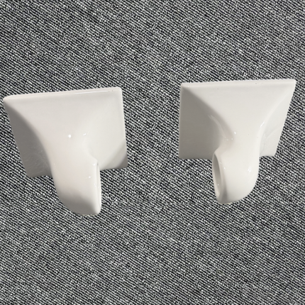 White Towel Rail Ends 100x100