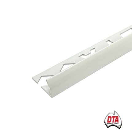 Round Aluminum Tile Trim 8mm x 3m (Gloss White)