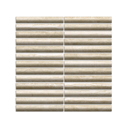 Archistone Natural Travertine Fluted Matt Mosaic 299x290