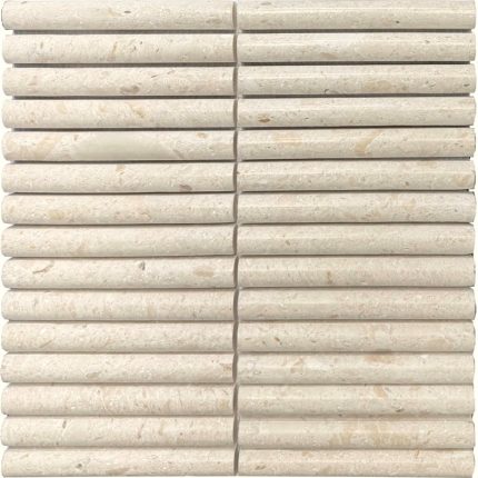 Crema Pearl Honed Bamboo Mosaic 17x148
