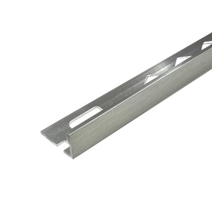 L Angle Aluminium Trim 8mm x 3m (Brushed Silver)