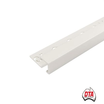 PVC Square Edge Trim 8mm x 2.5m (White)